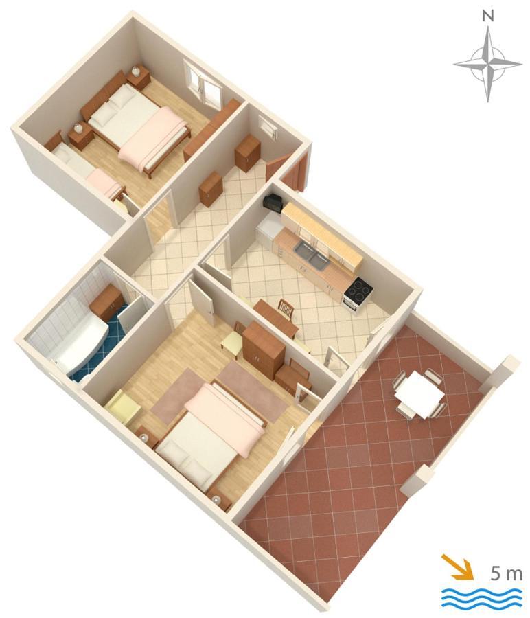 Apartments By The Sea Mandre, Pag - 4093 Kolan Exteriör bild